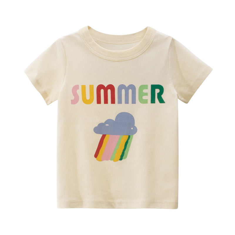 Baby Kid Girls Letters Print T-Shirts Wholesale 22032877
