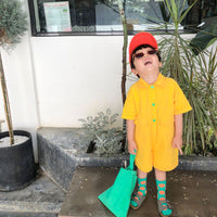 Load image into Gallery viewer, Baby Kid Unisex Solid Color Jumpsuits Wholesale 22032879
