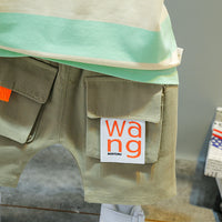 Load image into Gallery viewer, 2 Pieces Set Baby Kid Boys Color-blocking Embroidered T-Shirts And Letters Shorts Wholesale 22032882
