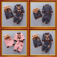 Load image into Gallery viewer, 3 Pieces Set Baby Kid Unisex Letters Animals Cartoon Print Vests Waistcoats Hoodies Swearshirts And Pants Wholesale 22032890
