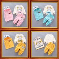 Load image into Gallery viewer, 3 Pieces Set Baby Kid Unisex Letters Animals Cartoon Print Vests Waistcoats Hoodies Swearshirts And Pants Wholesale 22032890
