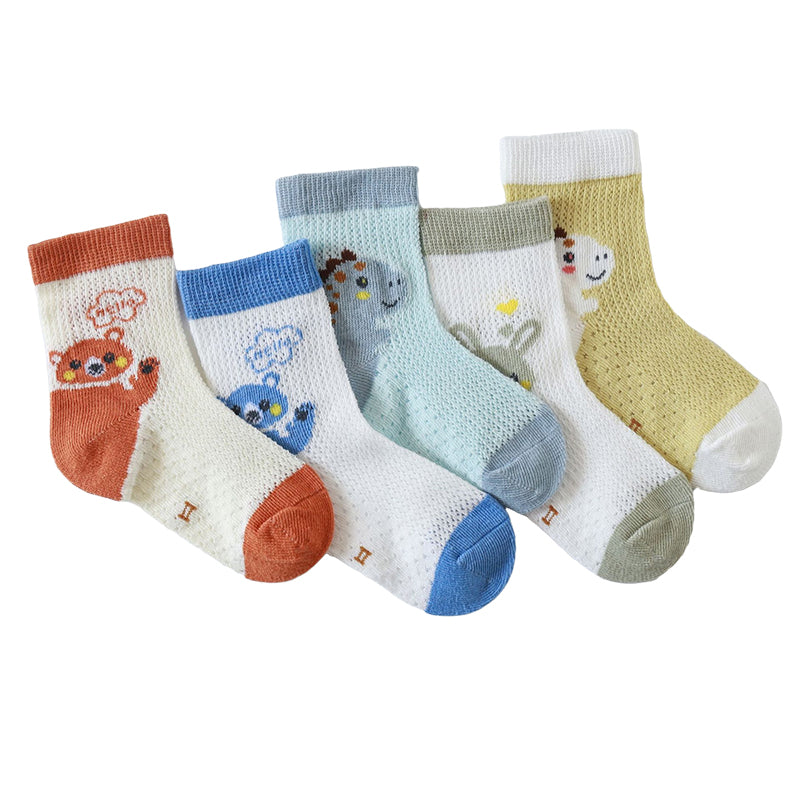 Baby Kid Unisex Striped Letters Cartoon Print Accessories Socks Wholesale 22032894