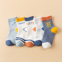 Load image into Gallery viewer, Baby Kid Unisex Striped Letters Cartoon Print Accessories Socks Wholesale 22032894
