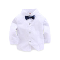 Load image into Gallery viewer, 3 Pieces Set Baby Kid Boys Solid Color Vests Waistcoats Bow Shirts And Trousers Wholesale 22033010

