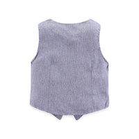 Load image into Gallery viewer, 3 Pieces Set Baby Kid Boys Solid Color Vests Waistcoats Bow Shirts And Trousers Wholesale 22033010
