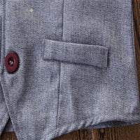 Load image into Gallery viewer, 3 Pieces Set Baby Kid Boys Solid Color Vests Waistcoats Bow Shirts And Trousers Wholesale 22033010

