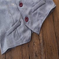 Load image into Gallery viewer, 3 Pieces Set Baby Kid Boys Solid Color Vests Waistcoats Bow Shirts And Trousers Wholesale 22033010
