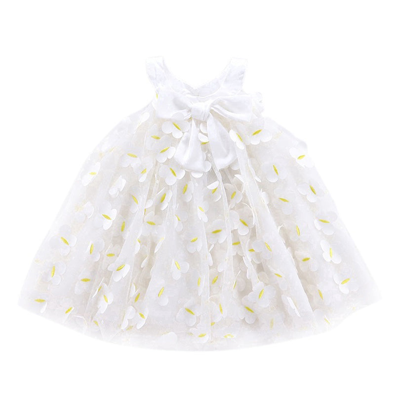 Baby Kid Girls Flower Bow Dresses Wholesale 220330103