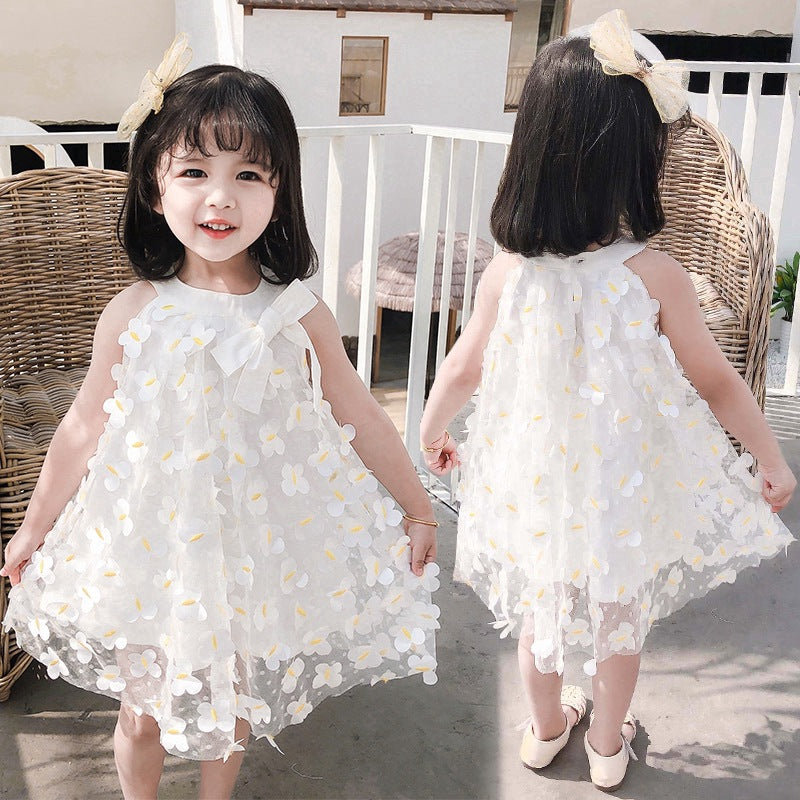 Baby Kid Girls Flower Bow Dresses Wholesale 220330103