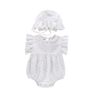 Load image into Gallery viewer, Baby Girls Solid Color Flower Lace Rompers Wholesale 220330117
