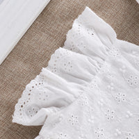 Load image into Gallery viewer, Baby Girls Solid Color Flower Lace Rompers Wholesale 220330117
