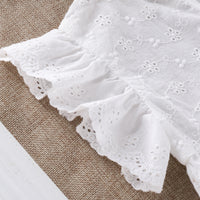 Load image into Gallery viewer, Baby Girls Solid Color Flower Lace Rompers Wholesale 220330117
