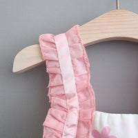 Load image into Gallery viewer, Baby Kid Girls Flower Cartoon Print Dresses And Hats Wholesale 220330120
