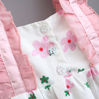 Load image into Gallery viewer, Baby Kid Girls Flower Cartoon Print Dresses And Hats Wholesale 220330120
