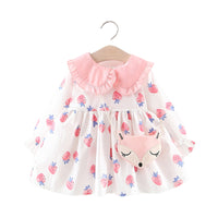 Load image into Gallery viewer, Baby Kid Girls Fruit Cartoon Print Dresses And Bag Wholesale 220330121
