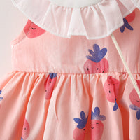 Load image into Gallery viewer, Baby Kid Girls Fruit Cartoon Print Dresses And Bag Wholesale 220330121
