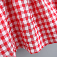 Load image into Gallery viewer, Baby Kid Girls Checked Bow Dresses And Hats Wholesale 220330123
