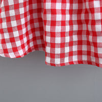 Load image into Gallery viewer, Baby Kid Girls Checked Bow Dresses And Hats Wholesale 220330123
