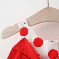 Load image into Gallery viewer, Baby Kid Girls Polka dots Bow Dresses And Hats Wholesale 220330128
