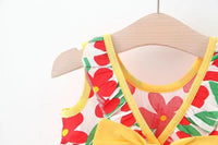 Load image into Gallery viewer, Baby Kid Girls Flower Cartoon Bow Print Dresses Wholesale 220330137
