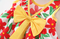 Load image into Gallery viewer, Baby Kid Girls Flower Cartoon Bow Print Dresses Wholesale 220330137
