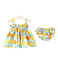 Load image into Gallery viewer, 2 Pieces Set Baby Kid Girls Fruit Tank Tops And Shorts Wholesale 22033014
