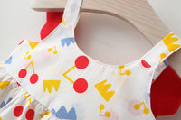 Load image into Gallery viewer, Baby Kid Girls Flower Polka dots Cartoon Print Dresses And Hats Wholesale 220330140
