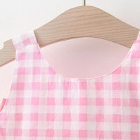 Load image into Gallery viewer, Baby Girls Checked Bow Dresses Accessories Hats Wholesale 220330151
