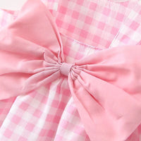 Load image into Gallery viewer, Baby Girls Checked Bow Dresses Accessories Hats Wholesale 220330151
