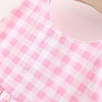 Load image into Gallery viewer, Baby Girls Checked Bow Dresses Accessories Hats Wholesale 220330151
