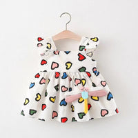 Load image into Gallery viewer, Baby Girls Love heart Polka dots Print Dresses Wholesale 220330152
