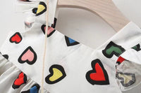 Load image into Gallery viewer, Baby Girls Love heart Polka dots Print Dresses Wholesale 220330152
