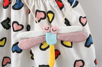 Load image into Gallery viewer, Baby Girls Love heart Polka dots Print Dresses Wholesale 220330152
