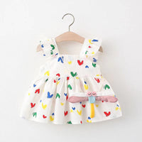 Load image into Gallery viewer, Baby Girls Love heart Polka dots Print Dresses Wholesale 220330152

