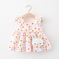 Load image into Gallery viewer, Baby Girls Love heart Polka dots Print Dresses Wholesale 220330152
