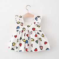 Load image into Gallery viewer, Baby Girls Love heart Polka dots Print Dresses Wholesale 220330152
