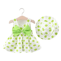 Load image into Gallery viewer, Baby Girls Fruit Polka dots Print Dresses Accessories Hats Wholesale 220330154

