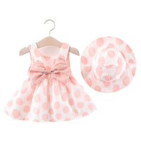 Load image into Gallery viewer, Baby Girls Fruit Polka dots Print Dresses Accessories Hats Wholesale 220330154
