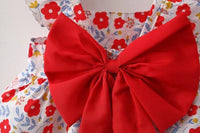 Load image into Gallery viewer, Baby Girls Flower Bow Print Dresses Wholesale 220330164
