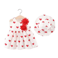 Load image into Gallery viewer, 2 Pieces Set Baby Girls Print Hats And Dresses Wholesale 220330165
