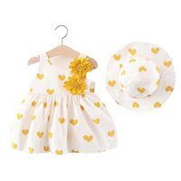 Load image into Gallery viewer, 2 Pieces Set Baby Girls Print Hats And Dresses Wholesale 220330165
