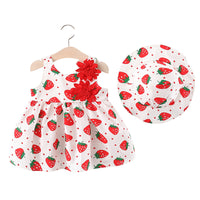 Load image into Gallery viewer, 2 Pieces Set Baby Girls Print Hats And Dresses Wholesale 220330165

