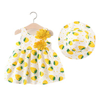 Load image into Gallery viewer, 2 Pieces Set Baby Girls Print Hats And Dresses Wholesale 220330165
