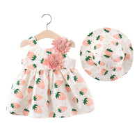 Load image into Gallery viewer, 2 Pieces Set Baby Girls Fruit Love heart Hats And Dresses Wholesale 220330172

