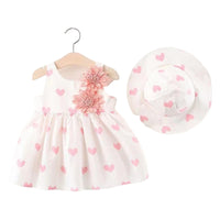 Load image into Gallery viewer, 2 Pieces Set Baby Girls Fruit Love heart Hats And Dresses Wholesale 220330172
