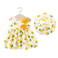 Load image into Gallery viewer, 2 Pieces Set Baby Girls Fruit Love heart Hats And Dresses Wholesale 220330172
