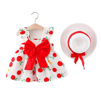 Load image into Gallery viewer, 2 Pieces Set Baby Girls Fruit Hats And Dresses Wholesale 220330173
