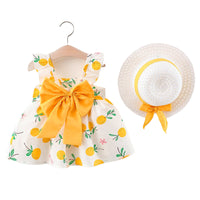 Load image into Gallery viewer, 2 Pieces Set Baby Girls Fruit Hats And Dresses Wholesale 220330173
