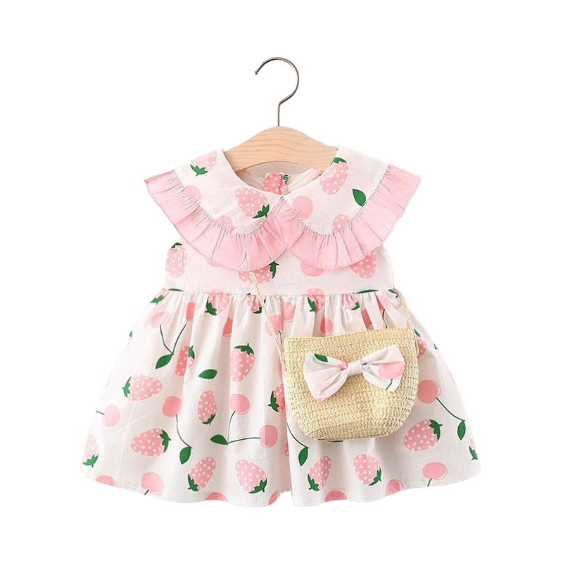 Baby Girls Fruit Dresses Wholesale 220330177