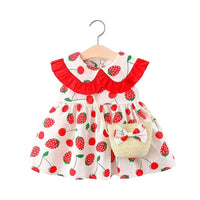 Load image into Gallery viewer, Baby Girls Fruit Dresses Wholesale 220330177
